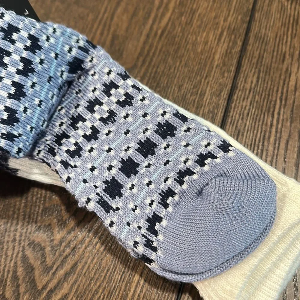 Cuddl Duds Girls Plushfill 2-Pack Fair Isle Boot Socks NEW